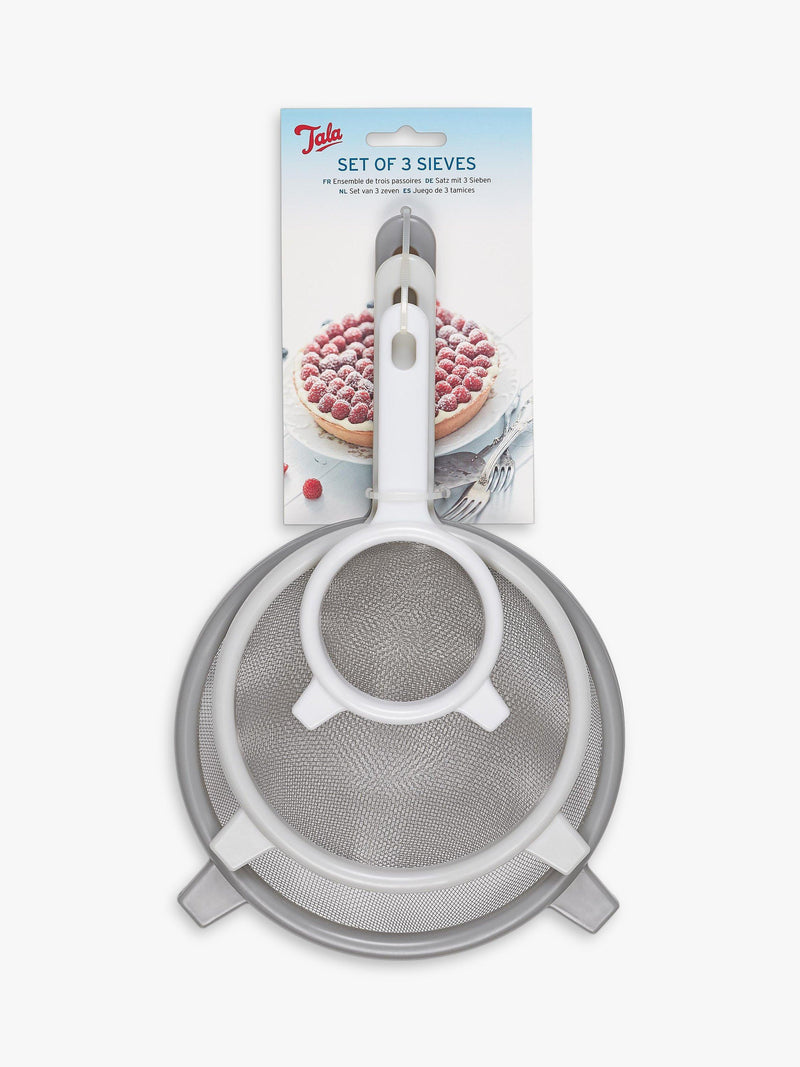 Tala Kitchen Sieves set of 3 in grey (British brand)