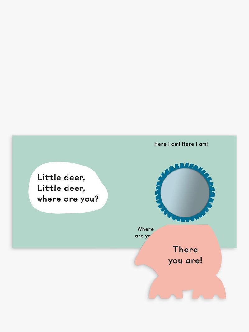 Baby lift-the-flap board book with mirrors, UK version