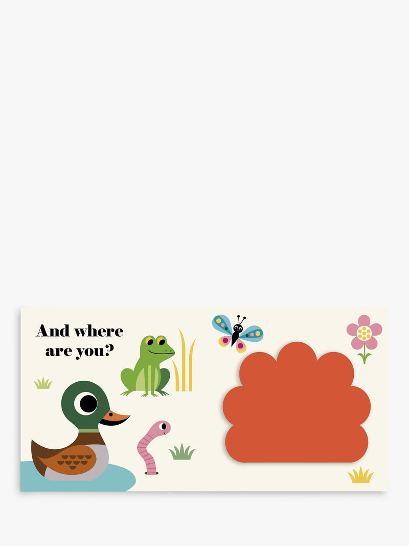 Felt flaps buggy book Where's Mr Duck with surprise mirror - British product