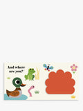 Felt flaps buggy book Where's Mr Duck with surprise mirror - British product
