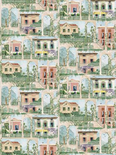 John Lewis Osborne & Little Villa Como Wallpaper, 9m x 70cm- Buy online at McGrocer