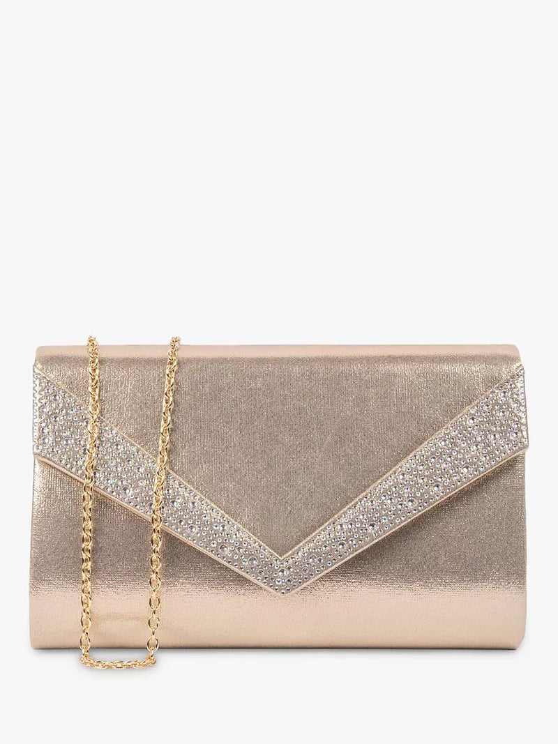 Paradox London Devora embellished clutch bag, UK version