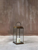 John Lewis nkuku Kaso Brass Lantern Candle Holder Antique Brass- Buy online at McGrocer