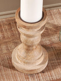 nkuku Kibibi wooden candlestick natural, UK version