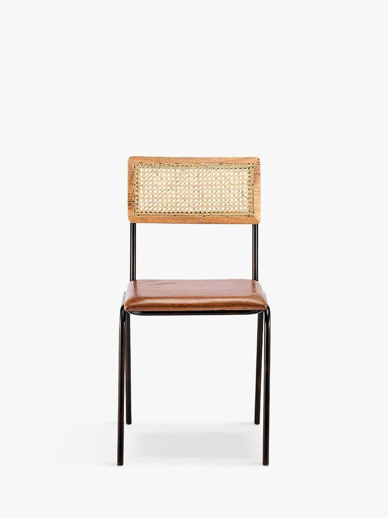 nkuku Iswa dining chair with leather seat - British product
