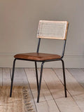 nkuku Iswa dining chair with leather seat - British product