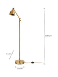 Nkuku Chapda floor lamp antique brass, UK version
