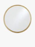 Nkuku round wall mirror antique brass 88cm - British product