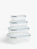 John Lewis airtight leak-proof glass storage container, clear, UK version