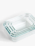 John Lewis airtight leak-proof glass storage container, clear, UK version
