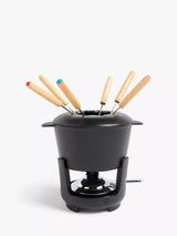 John Lewis John Lewis Cast Iron Fondue Set, Black- Buy online at McGrocer