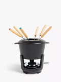John Lewis cast iron fondue set black 700ml - British product