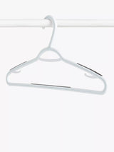 John Lewis John Lewis Space-Saving Plastic Hangers Pack of 10 White- Buy online at McGrocer
