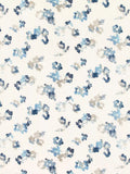 Villa Nova Aster furnishing fabric floral embroidered cotton, imported from the UK