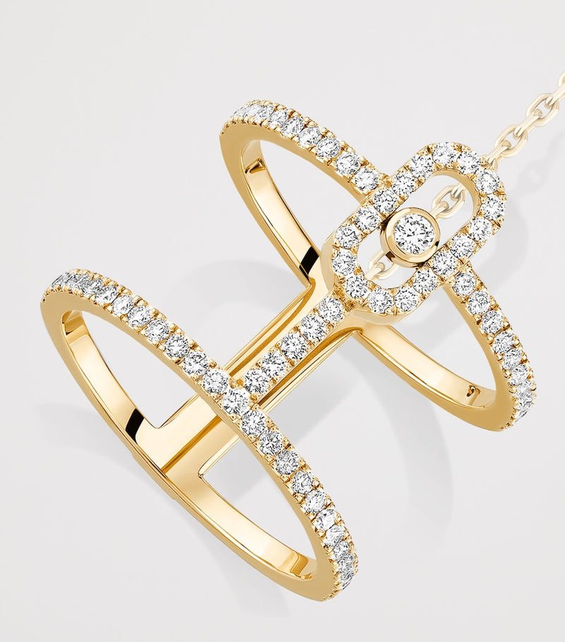 Messika Doppelring Gelbgold Diamant 0.95ct (britische Marke)