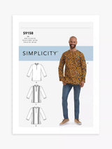 John Lewis Simplicity Men's Shirts Sewing Pattern S9158- Buy online at McGrocer