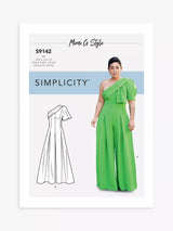 John Lewis Simplicity Misses' One Shoulder Jumpsuit Sewing Pattern S9142- Buy online at McGrocer