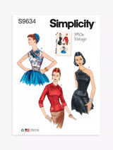 John Lewis Simplicity Misses' 1950s Surplice Blouses Sewing Pattern S9634- Buy online at McGrocer