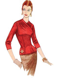 Simplicity 1950s surplice blouses sewing pattern - British product