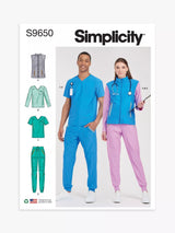 John Lewis Simplicity Unisex Knit Scrubs Sewing Pattern S9650A- Buy online at McGrocer