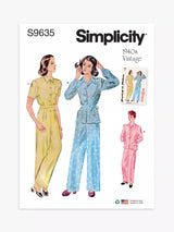 John Lewis Simplicity Misses' Vintage Lounge Tops and Pants Sewing Pattern S9635- Buy online at McGrocer