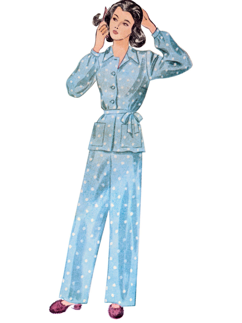 Simplicity sewing pattern vintage loungewear tops and trousers S9635 (British brand)