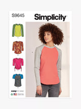 John Lewis Simplicity Misses' Knit Tops Sewing Pattern S9645- Buy online at McGrocer