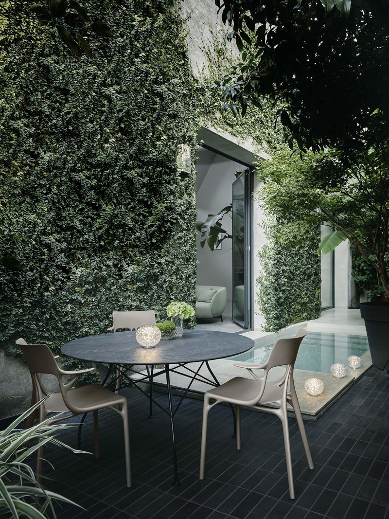 Kartell Mini Planet smoke table lamp, imported from the UK