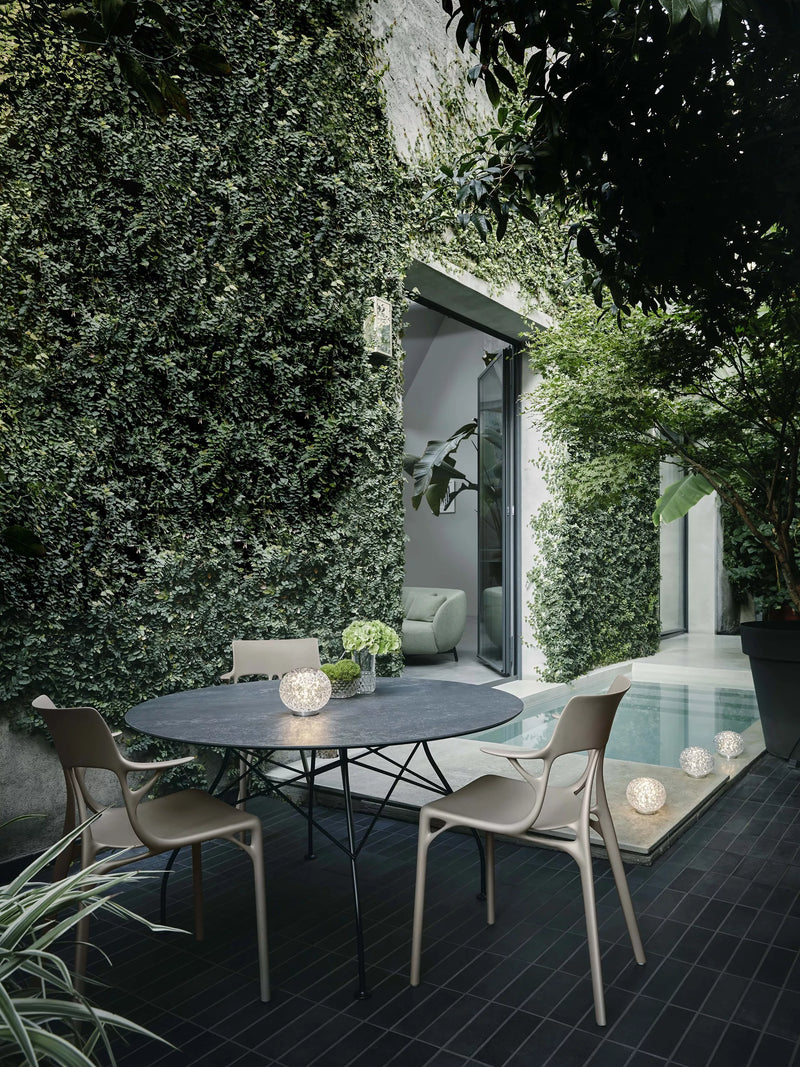 Kartell Mini Planet smoke table lamp, imported from the UK