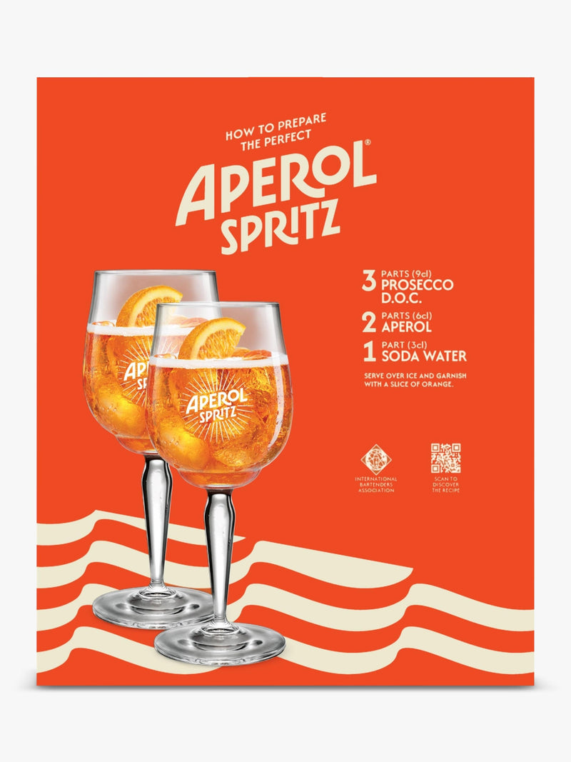 Aperol gift set with two glasses and 70cl bottle - British product