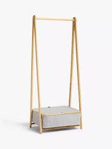 John Lewis John Lewis Bamboo Rim Collapsible Clothes Rail, Grey- Buy online at McGrocer