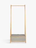 John Lewis bamboo collapsible clothes rail grey, imported from the UK