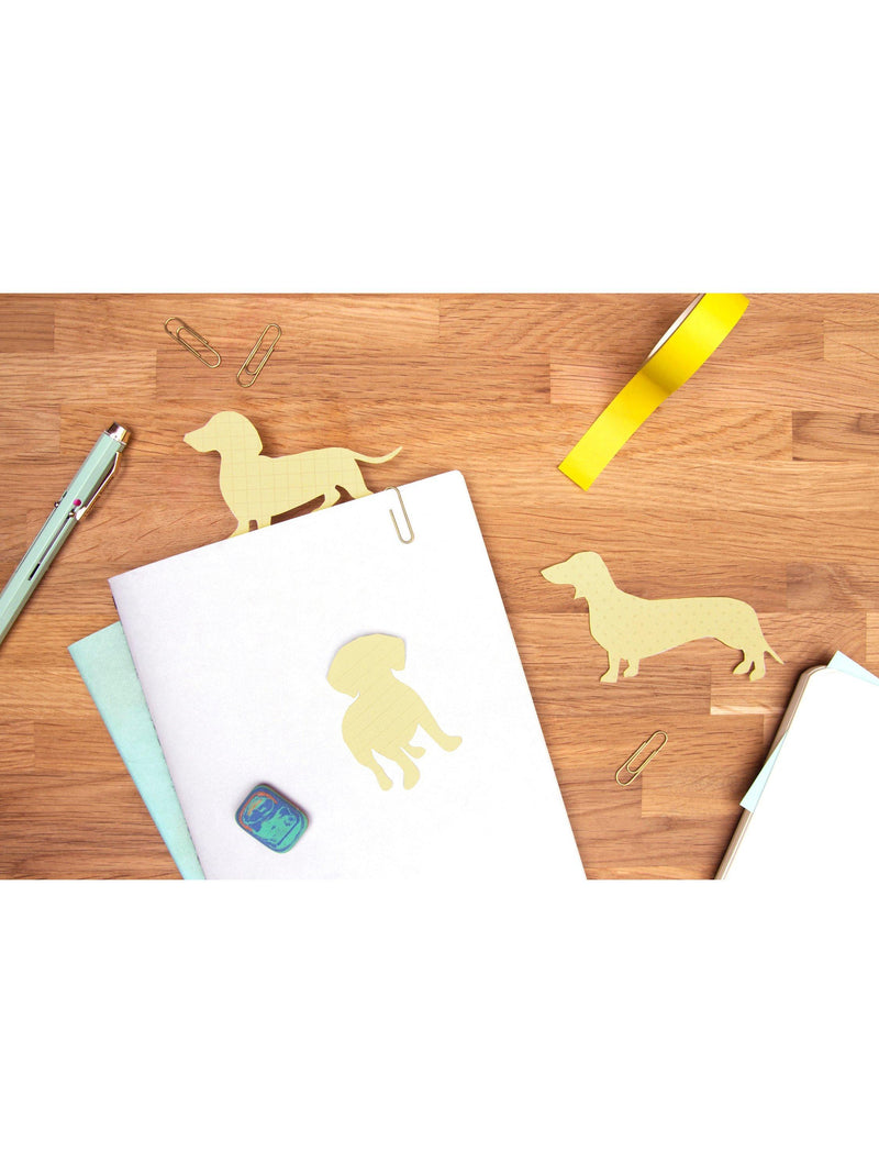 Set of dog shaped sticky notes for paperwork (British brand)