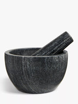 John Lewis John Lewis Honed Marble Pestle & Mortar, Grey- Buy online at McGrocer