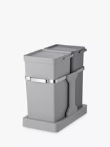 John Lewis EKO Deco Duo Pull Out Recycling Bin Grey Kitchen Bin 20+15L- Buy online at McGrocer