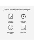 Cricut iron-on vinyl sampler skin tones 10 sheets (British brand)