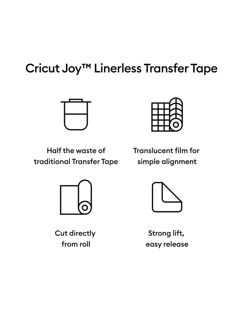 Cricut Joy linerless transfer tape clear 3m (British brand)