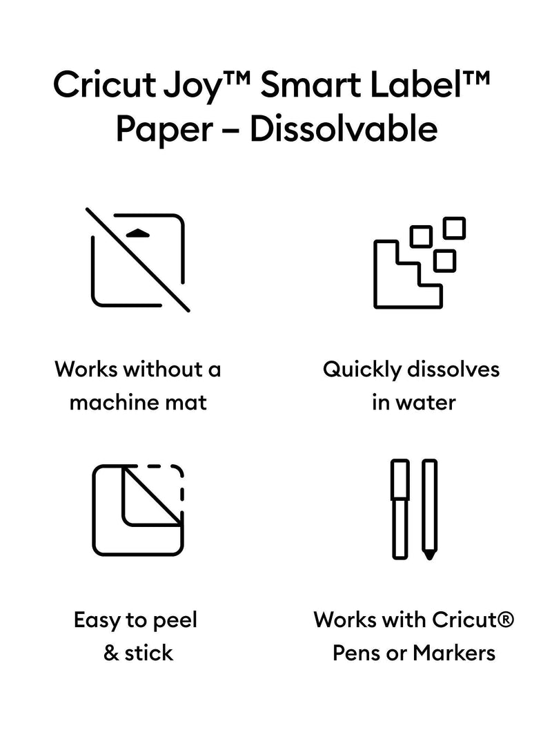 Cricut Smart Label dissolvable paper roll white 13.9x90cm (British brand)