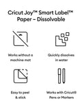 Cricut Smart Label dissolvable paper roll white 13.9x90cm (British brand)