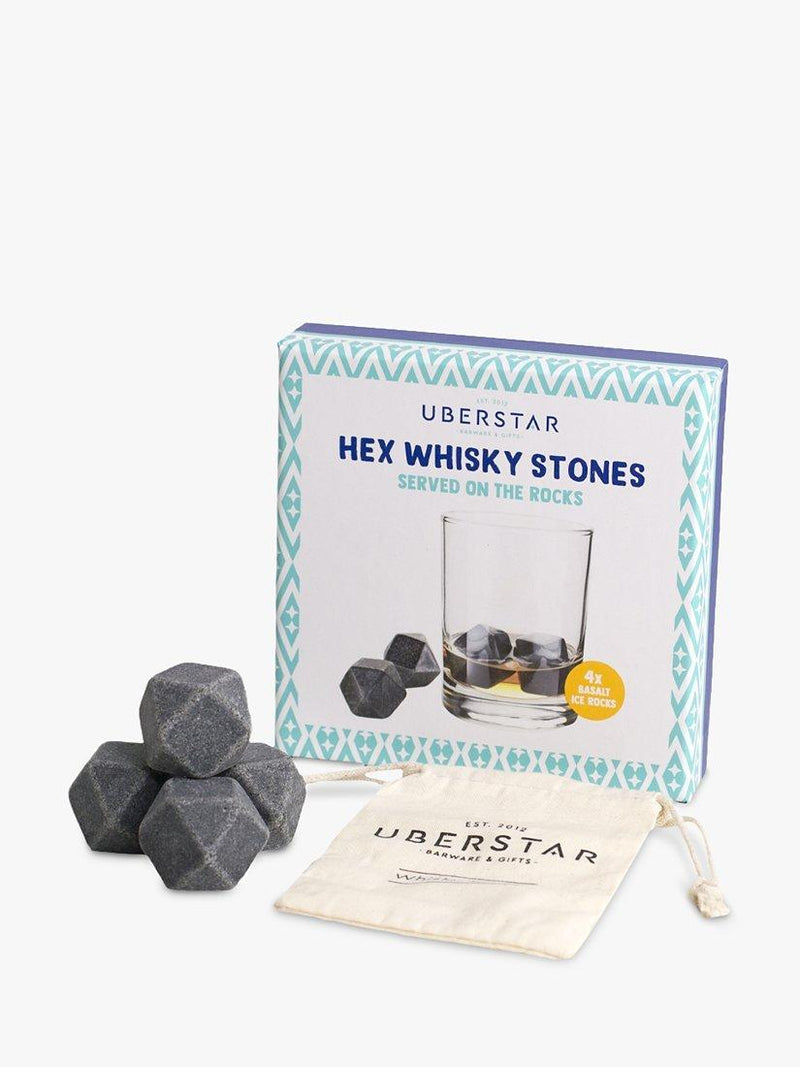 Uberstar Hex Whisky Stones Set of 4 (British brand)