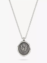 John Lewis Dower & Hall Men's Phoenix Talisman Pendant Necklace, 55cm Chain, Sterling Silver- Buy online at McGrocer