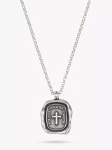 John Lewis Dower & Hall Men's Fortiter Fideliter Feliciter Talisman Pendant Necklace, Silver 55cm- Buy online at McGrocer