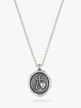 John Lewis Dower & Hall Men's Spiro Spero Talisman Pendant Necklace Silver 55cm- Buy online at McGrocer