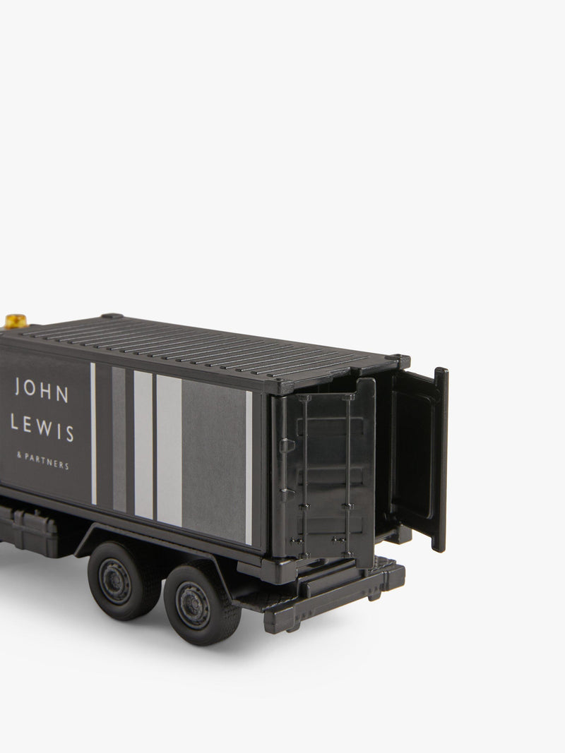 John Lewis toy lorry with die-cast cab and realistic trailer, UK version