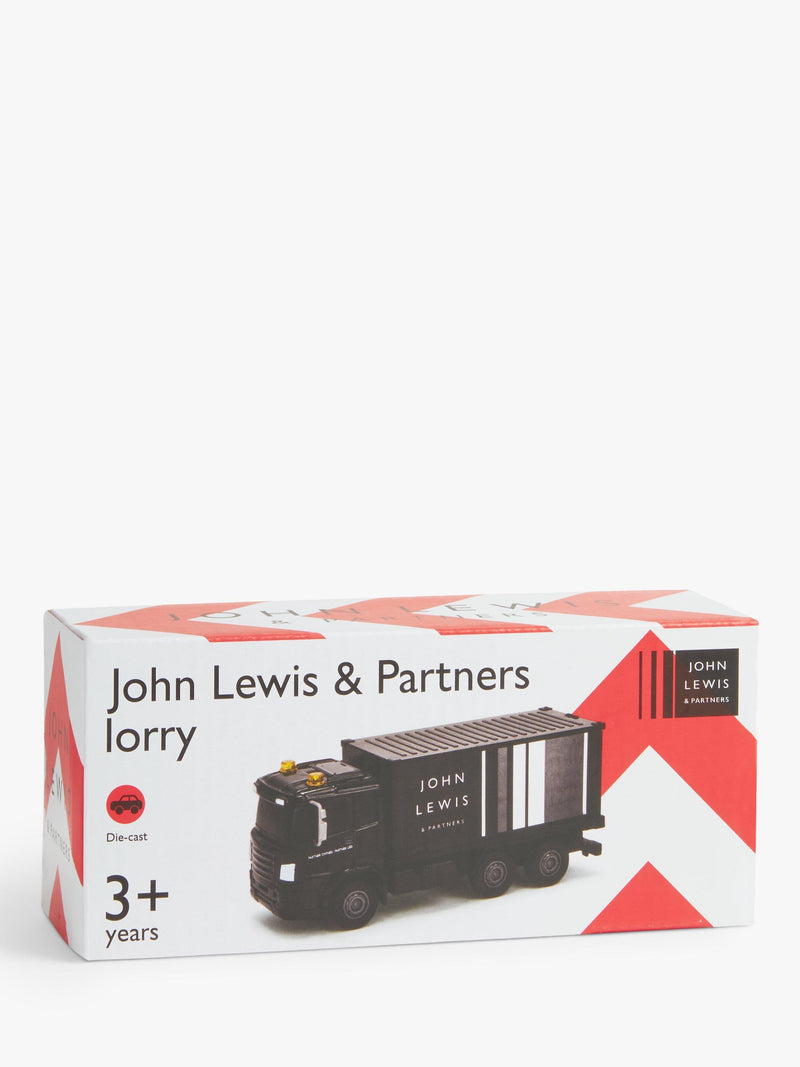 John Lewis toy lorry with die-cast cab and realistic trailer, UK version