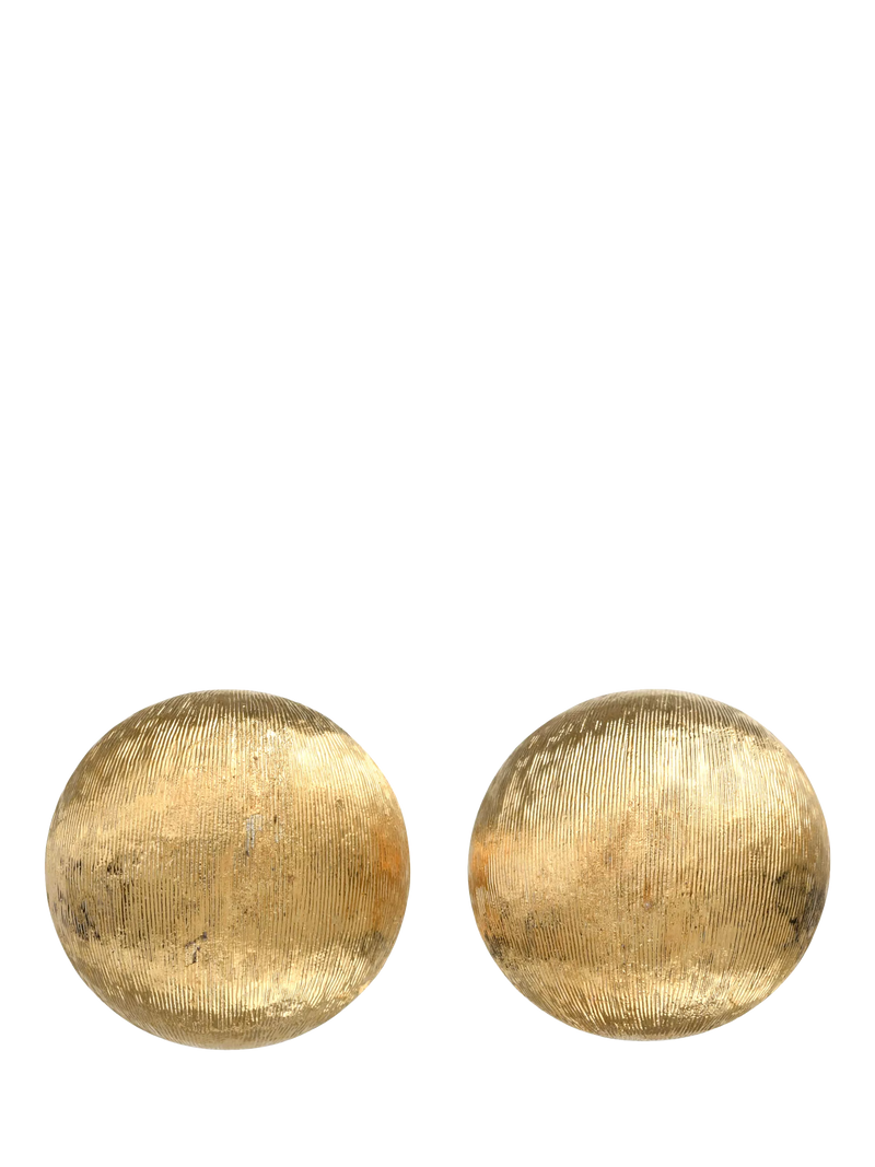 Eclectica gold plated satin dome clip-on earrings (British brand)