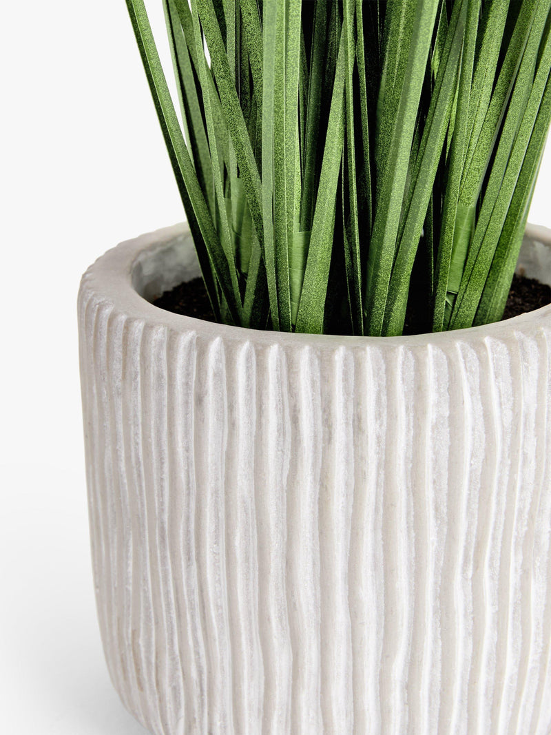 John Lewis artificial long grass and concrete pot, UK version