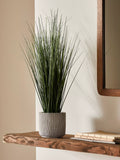 John Lewis artificial long grass and concrete pot, UK version