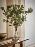 John Lewis artificial eucalyptus in glass vase, imported from the UK