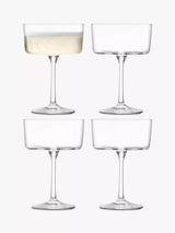 John Lewis LSA International Gio Cocktail Glass Saucer Set of 4 230ml Clear- Buy online at McGrocer